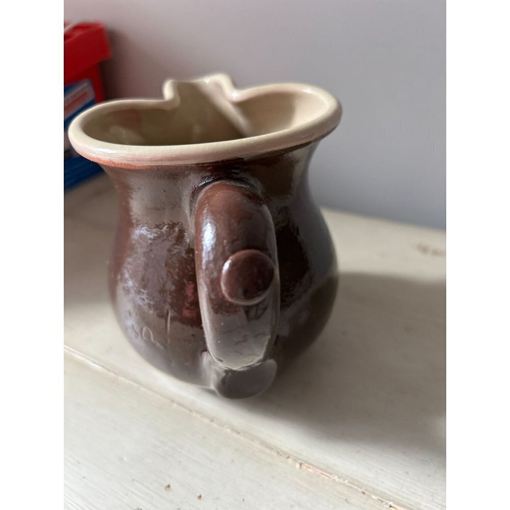 Portuguese Redware Pitcher with coat of arms 5' tall - Picture 9 of 14